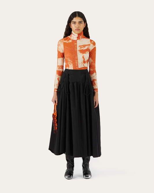 Anika Skirt Taffeta Black