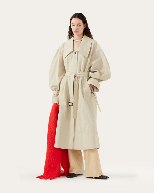 Oona Trenchcoat Cotton Twill Sand