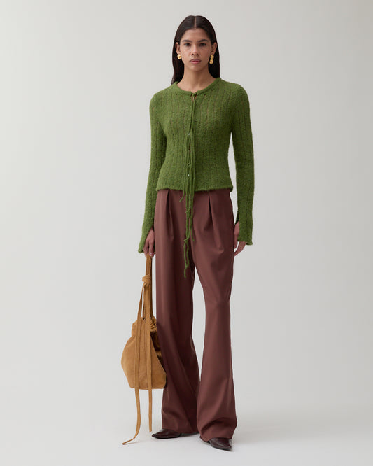 Robyn Cardigan Alpaca Green