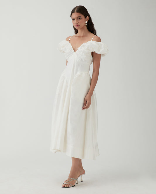 Erin Dress Silk Off-White
