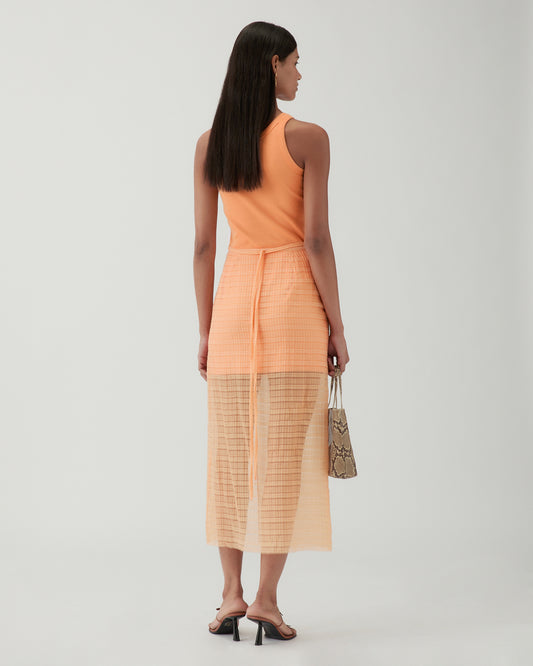 Reya Skirt Silk Blend Peach