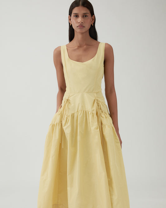 Erica Dress Taffeta Yellow
