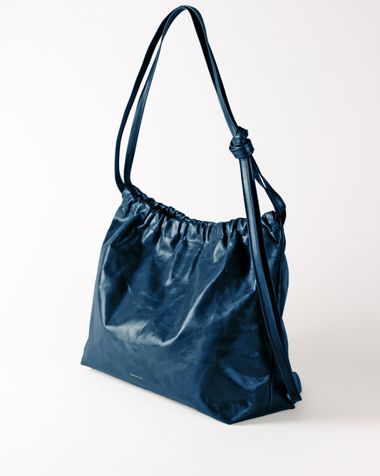 Felix Crossbody Tote Leather Denim