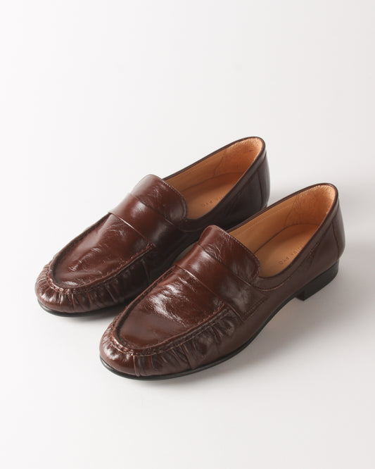 Ruched Loafer Leather Moka