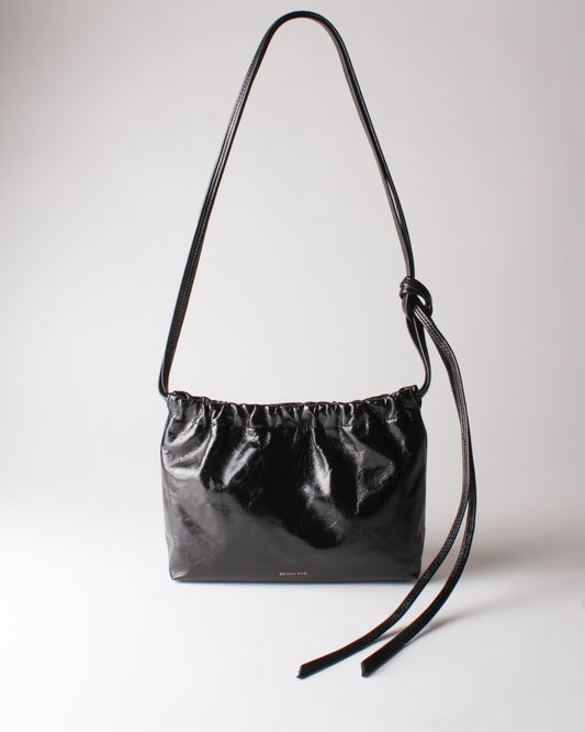 Camila Crossbody Tote Leather Black