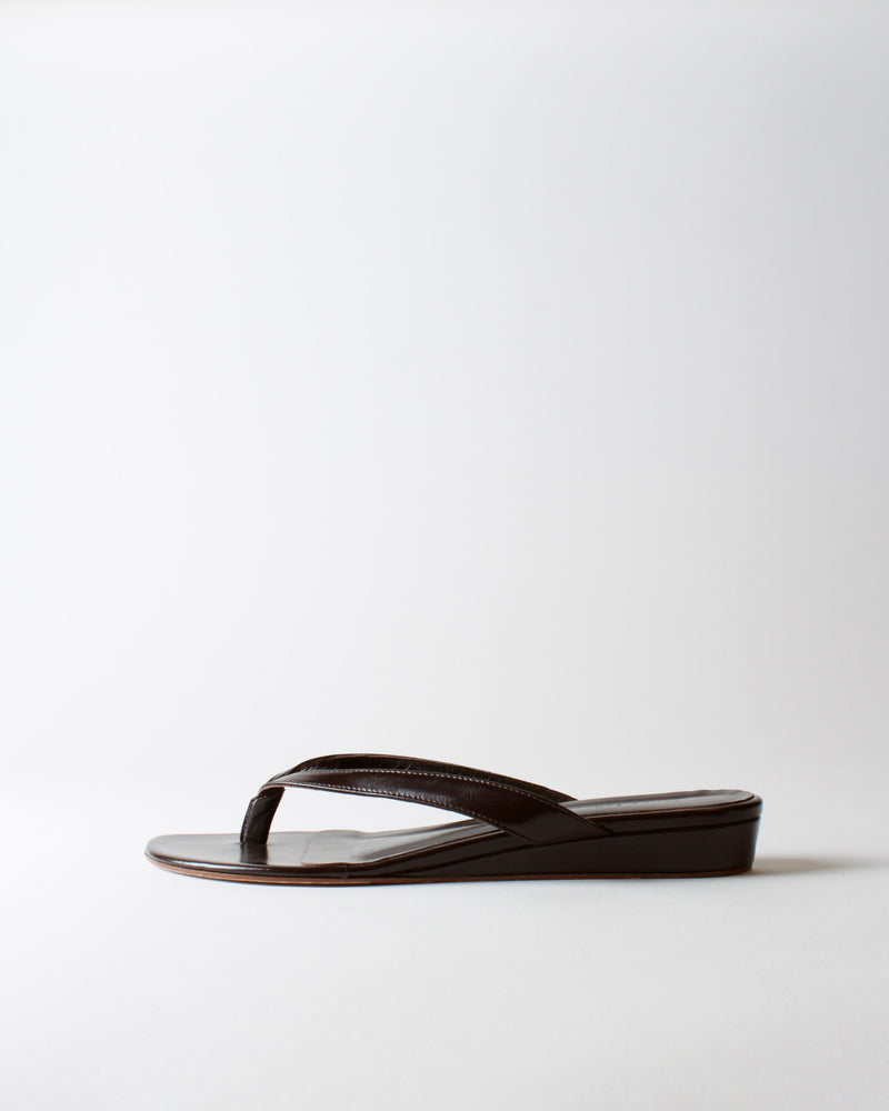 Wedge Thong Leather Morgano