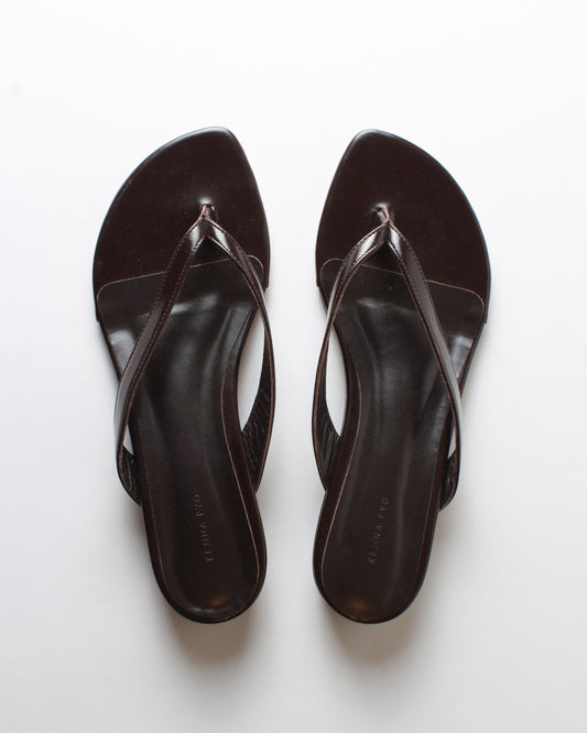 Wedge Thong Leather Morgano