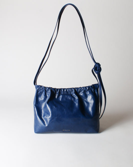Camila Crossbody Tote Leather Blue
