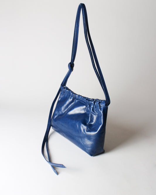 Camila Crossbody Tote Leather Blue