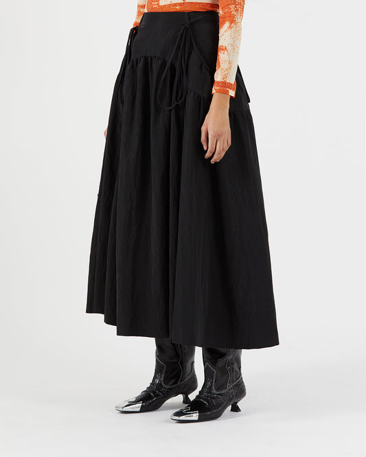 Anika Skirt Taffeta Black
