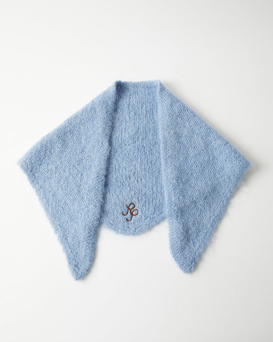 Triangle Scarf Alpaca Blend Blue