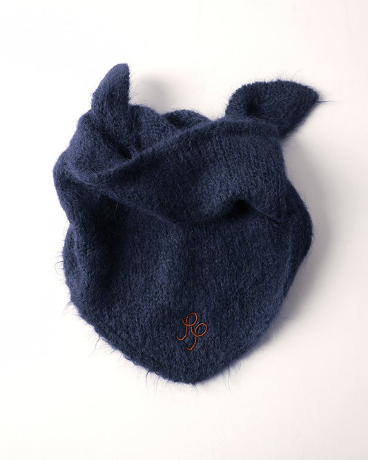 Triangle Scarf Alpaca Blend Navy