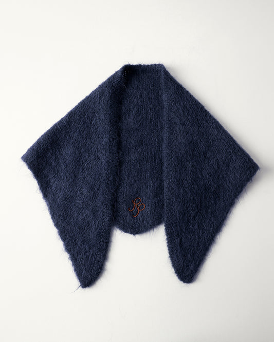 Triangle Scarf Alpaca Blend Navy