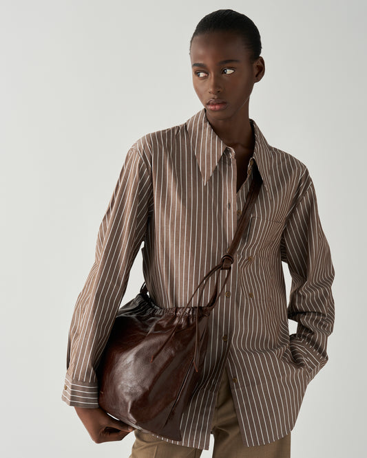 Felix Crossbody Tote Leather Pecan