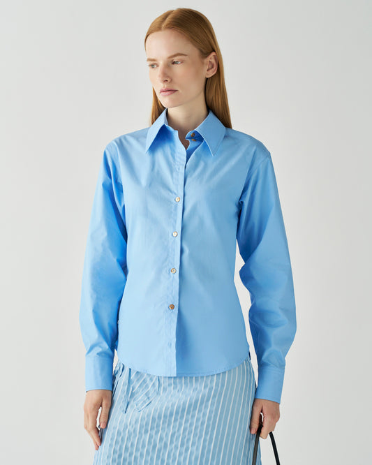 Robyn Shirt Cotton Poplin Blue