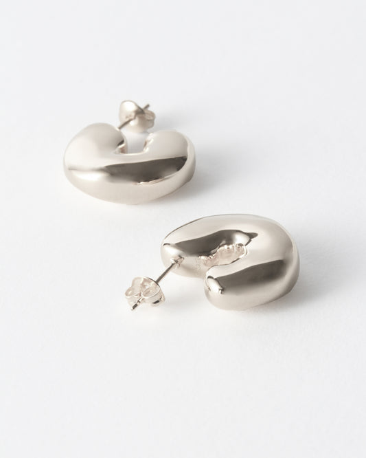 Molten Hoops Silver Plated